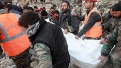 Akcje ratownicze w Aleppo po trzęsieniu ziemi, 7 lutego 2023