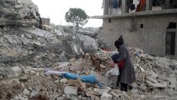 La desolazione delle macerie in Siria 