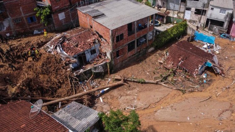 Una zona dello Stato sud-orientale di San Paolo colpita dalle devastanti alluvioni dei giorni scorsi 