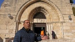 A witness of the attack against the Church of Gethsemane in East  Jerusalem