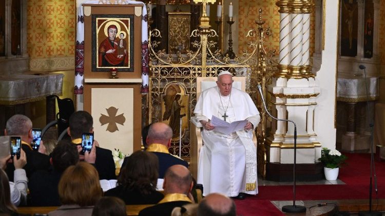 Popiežius Budapešte aplankė graikų katalikų bendruomenę