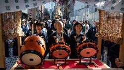 Bei einem Kulturfestival in Japan