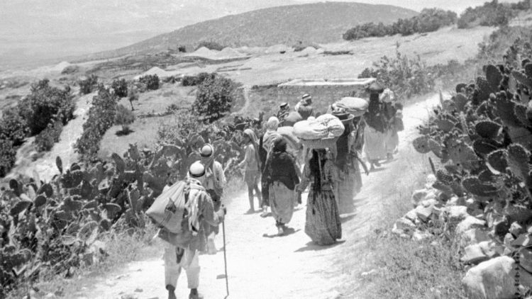 Photo d'archives de réfugiés palestiniens publiée le 15 septembre 1948. 