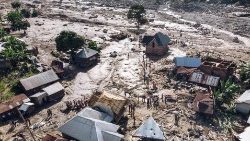 Le village de Nyamukubi, dans le territoire de Kalehe, après les dégâts des inondations 