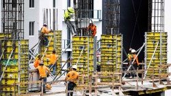Des travailleurs sur un chantier aux États-Unis. 