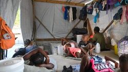 Hungernde Menschen auf Haiti