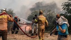 En Grèce, les pompiers en première ligne contre les incendies de forêt