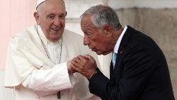 Papa Francisc și președintele Portugaliei, Marcelo Rebelo de Sousa - Lisabona, 2 august 2023