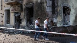 Chernihiv am Samstag nach einem russischen Luftschlag