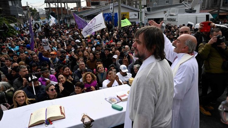 Die Messe in einem Armenviertel von Buenos Aires