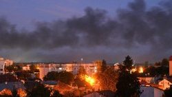 Le bombardement russe de Lviv, à l'ouest de l'Ukraine, dans la nuit du 19 au 20 septembre 2023. 