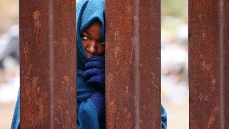Migrante camaronesa na fronteira entre México e EUA. (Photo by David Swanson/AFP)