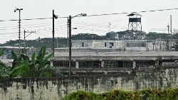 Partial view of the Quito prison where a suspected assassin was killed on Saturday