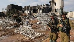 Eine israelische Polizeistation, die von Hamas-Angreifern zerstört wurde