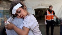 Såret jente i Gaza 17. oktober 2023