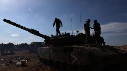 Israelischer Panzer an der Grenze zum Gazastreifen, Mitte Oktober letzten Jahres