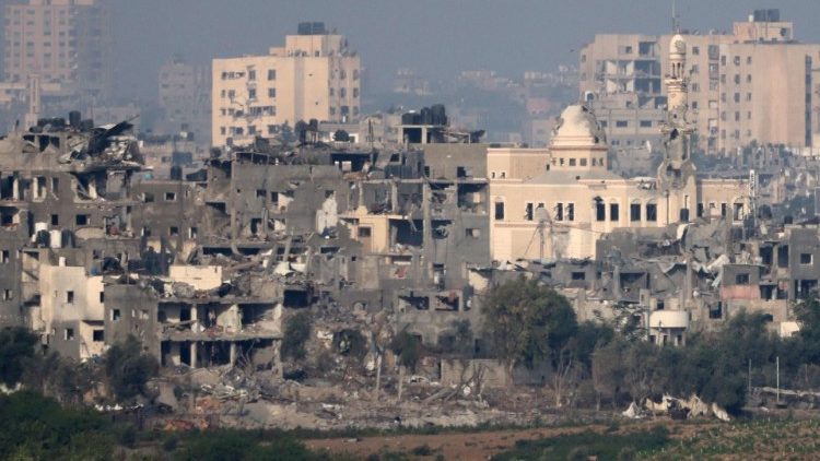 Zerstörte Gebäude im Gazastreifen am 22.10.2023
