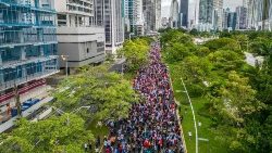 Protestas en Panamá contra la aprobación de la Ley  de contrato entre el Estado y Minería Pamamá (subsidiaria canadiense) para la explotación de cobre.