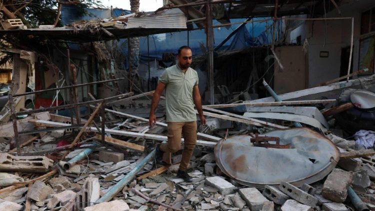 Destruction in Rafah in the southern Gaza Strip