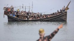 Rohingya refugees from Myanmar left stranded on a boat