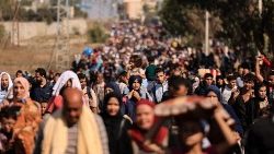 Flüchtende im Gazastreifen - Aufnahme vom 10. November