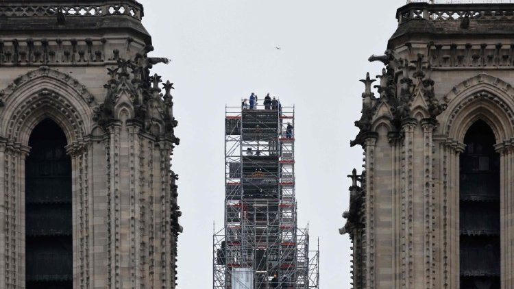 La obra de restauración de Notre-Dame en París