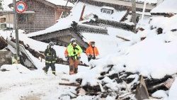지난 1월 1일 발생한 지진 피해 지역에서 구호 활동을 전개하는 일본 카리타스