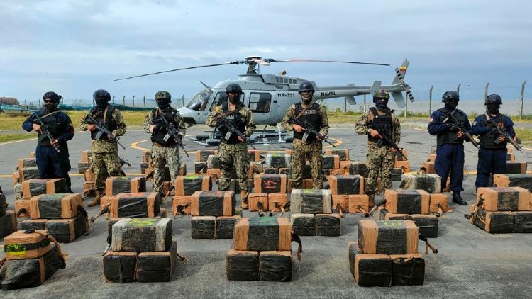 Beschlagnahmtes Kokain in Ecuador