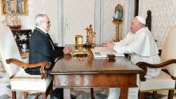 Il Papa con il presidente di Timor Est, José Ramos-Horta