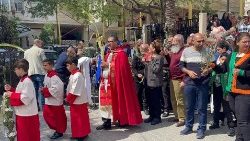 Verbų sekmadienis Gazos katalikų parapijoje
