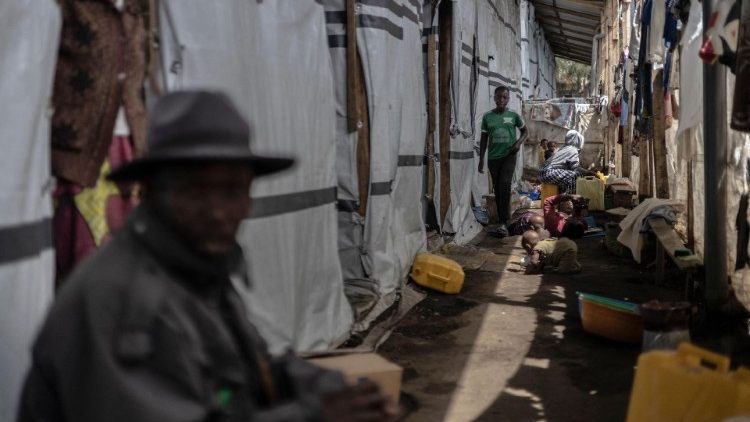 Un camp de réfugiés dans l'Est de la RDC, le 26 mars 2024.