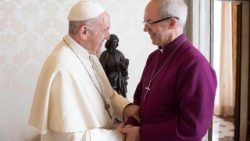 Le Pape et l'archevêque de Cantorbéry, Justin Welby, le 21 octobre 2017