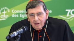 Le cardinal Kurt Koch, ici lors d'une conférence de presse le 21 juin 2018 au siège du Conseil œcuménique des Églises.