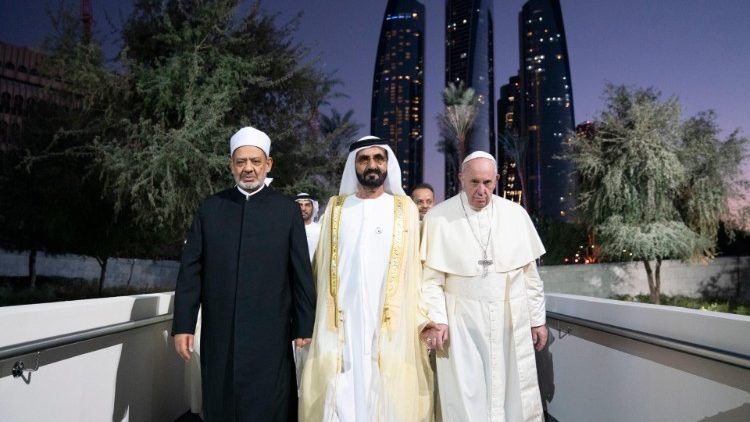 Papež s imámem Al Tajíbem ve Spojených emirátech