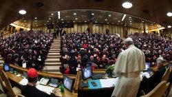 Pope Francis at a meeting on the protection of minors in the Vatican in 2019
