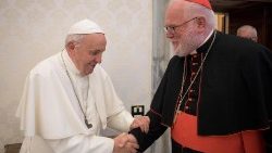 Le cardinal Marx lors d'une rencontre avec le Pape François, en mai 2019.