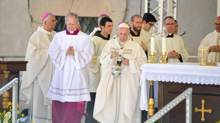 教皇フランシスコによるミサ、イタリア中部カメリーノで　2019年6月16日