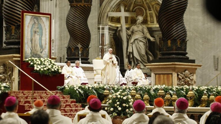 教宗主持瓜達盧佩聖母慶日彌撒聖祭