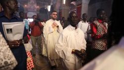 Célébration de Noël à la cathédrale Saint-Matthieu à Khartoum, le 25 décembre 2019.