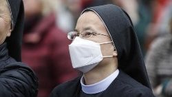 Protective mask during the Angelus prayer in St. Peter's Square