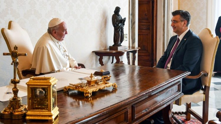 Епископ Рима на встрече с президентом Правительства Республики Хорватия