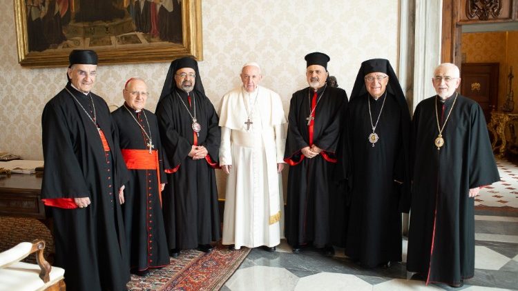 教宗方济各接见中东地区的六位宗主教