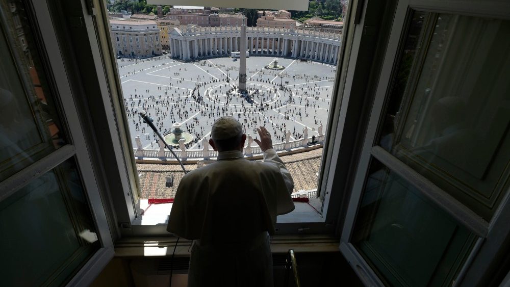 Pope Francis leads the Regina Coeli prayer