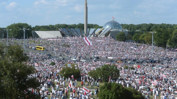 Манфестация в Минске 16 августа 2020 г.