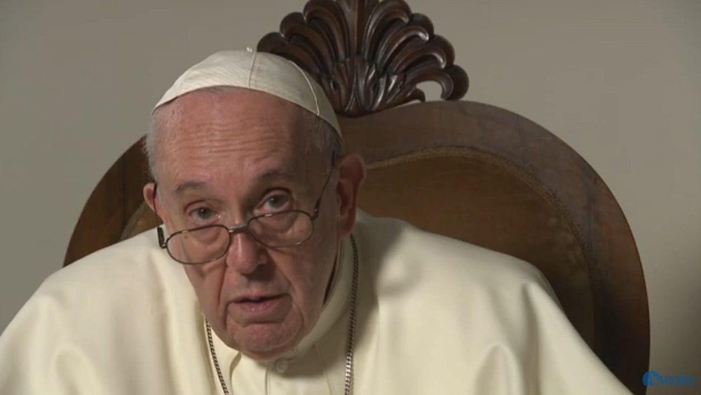 Papst Franziskus in einer Videobotschaft