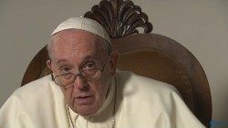 Papst Franziskus während seiner Videobotschaft 