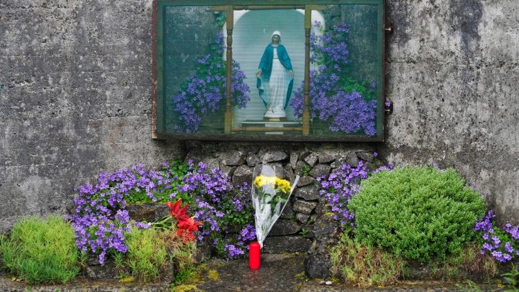 Shrine set up at mother-and-baby home in Tuam, Ireland