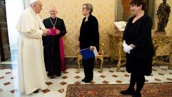 Pope Francis meeting the delegation of FOCSIV in the Vatican