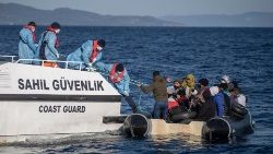 The Turkish Coast Guard rescue migrants in the Mediterranean