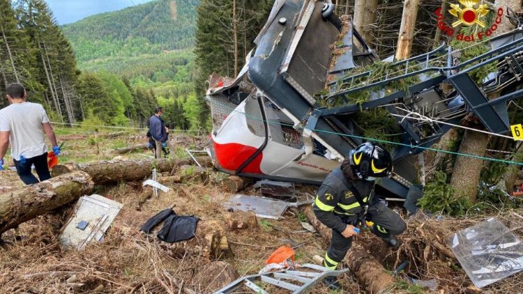 El accidente del teleférico Stresa-Mottarone en Italia.